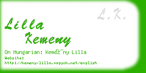 lilla kemeny business card